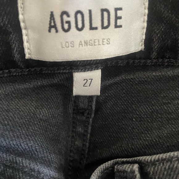 Agolde Women's Black Straight Leg Jeans Size 27 - Picture 5 of 5